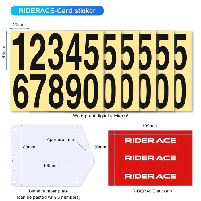 RIDERACE vélo Triathlon course plaque d'immatriculation support de montage