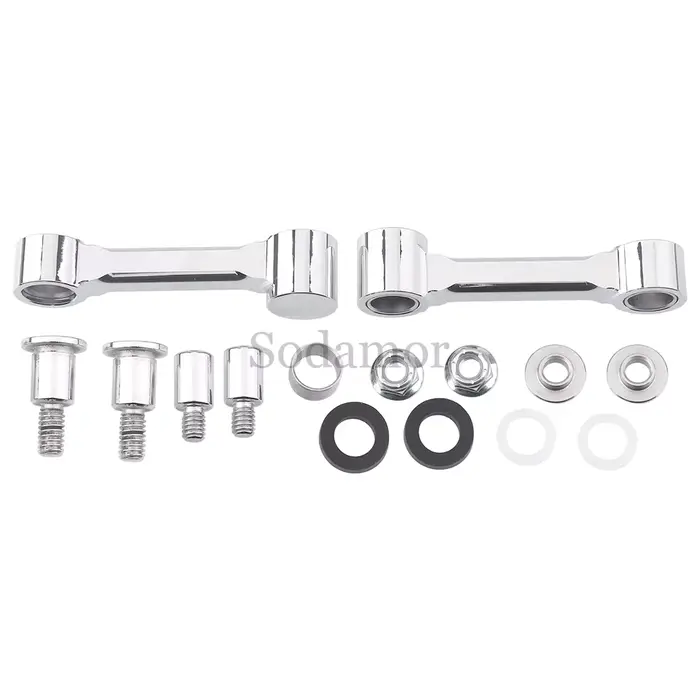 Support de montage de garde-boue avant en aluminium noir/Chrome, accessoire de moto adapté à Harley 