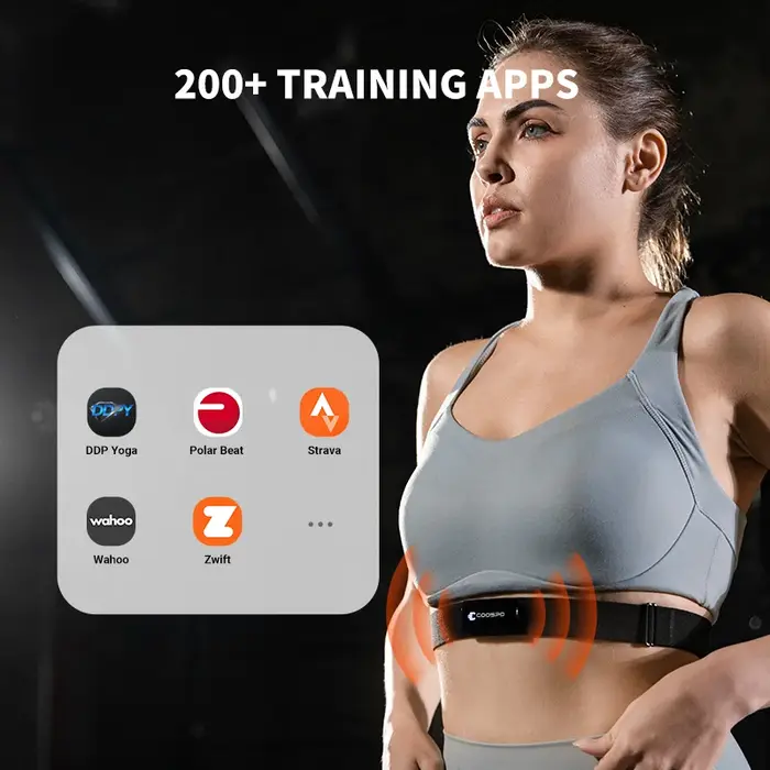 COOSPO H9Z moniteur de fréquence cardiaque Rechargeable sangle pectorale Bluetooth5.0 ANT + capteur 