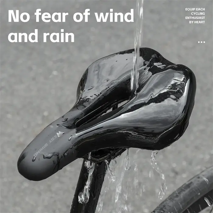 WEST BIKING Selle de vélo en cuir givré respirant et creux