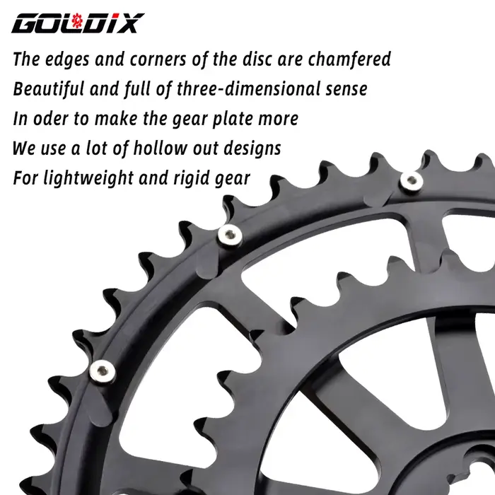 GOLDIX – Double plateau à 22/20 vitesses, 50-34T 52-36T 53-39T, roue à montage Direct pour manivelle