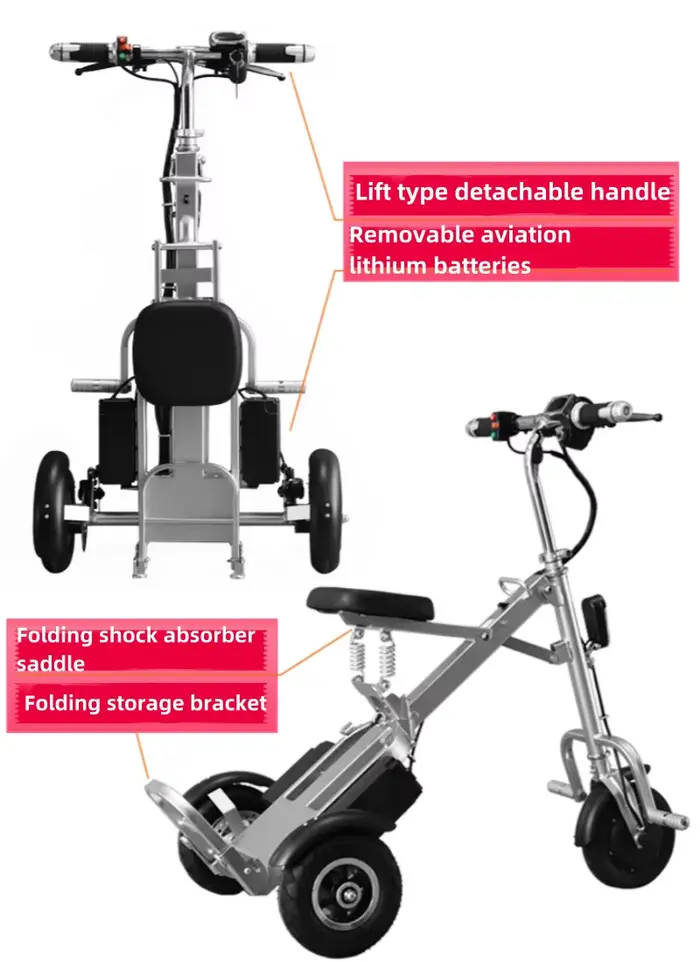 Tricycle électrique pliant 36v 250w