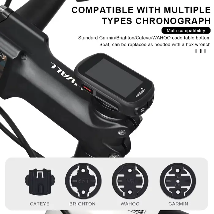 RIDERACE Support d'ordinateur de vélo pour Garmin GPS compteur de vitesse en alliage d'aluminium vtt