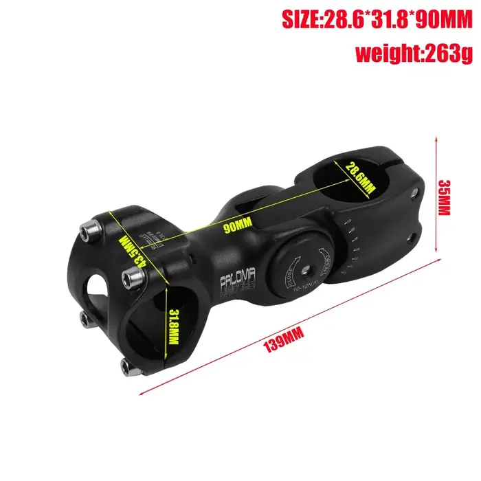 Potence pour guidon de vélo de route et VTT
