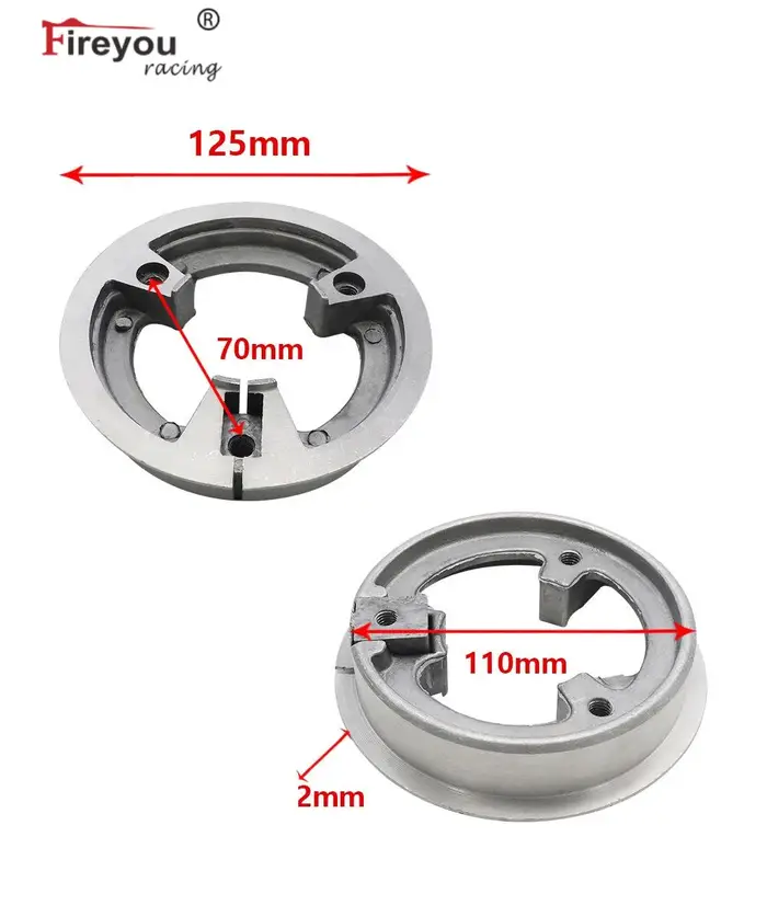 Frein à tambour au frein à disque 110-70MM anneau de serrage pour moto scooter scooter électrique eb