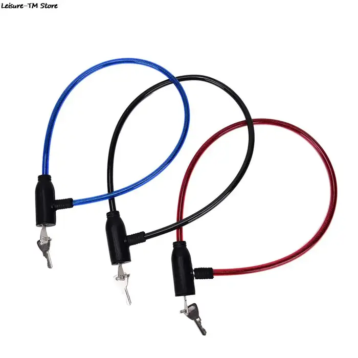Câble antivol pour vélo et Scooter, serrure de sécurité avec 2 clés, 8x65cm