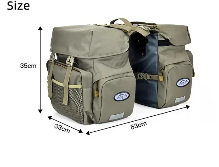2026 sac de vélo 50L Nylon vélo support arrière coffre vélo bagages siège arrière sacoche réfléchissant cyclisme stockage vélo accessoires