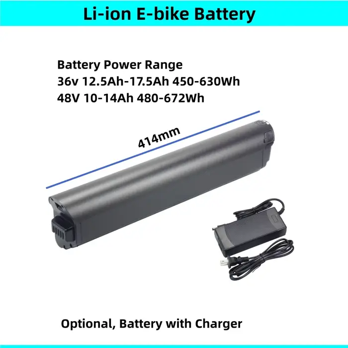 Batterie de vélo électrique HillMiles MileTrail 1 36V 13Ah 15Ah 16Ah 17