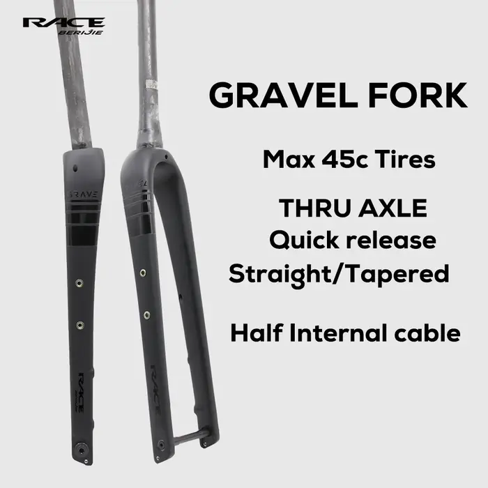 Fourche avant de vélo en gravier