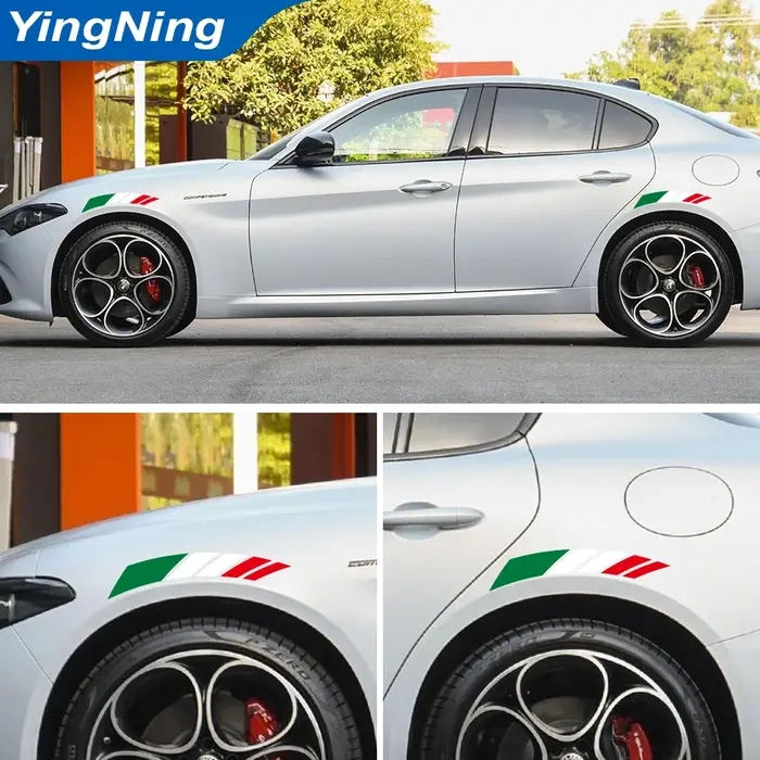 Autocollant de voiture drapeau italien