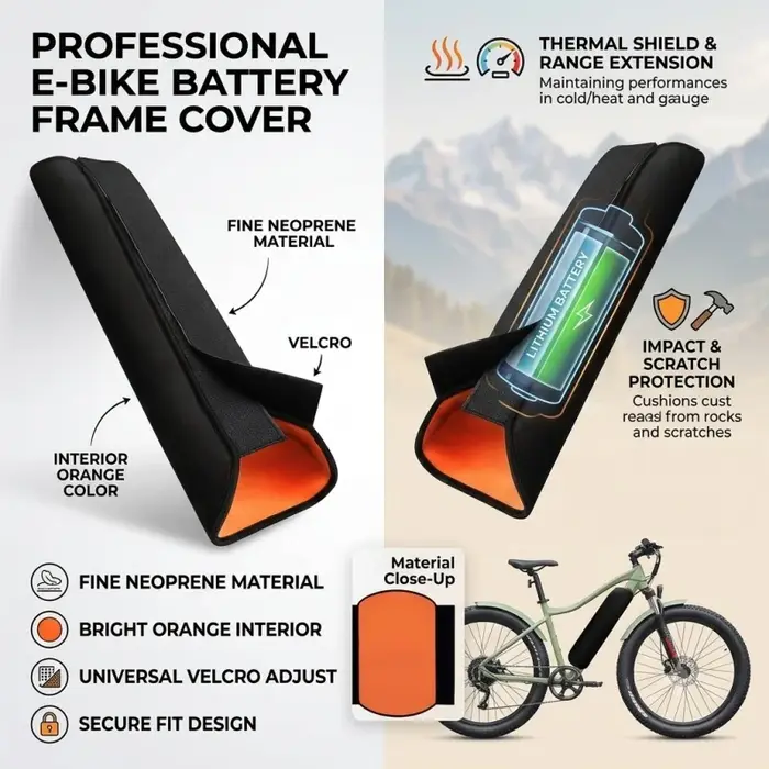 Housse de protection anti-poussière et thermique pour batterie de vélo électrique – Accessoire essentiel pour l'entretien des batteries de vélos électriques