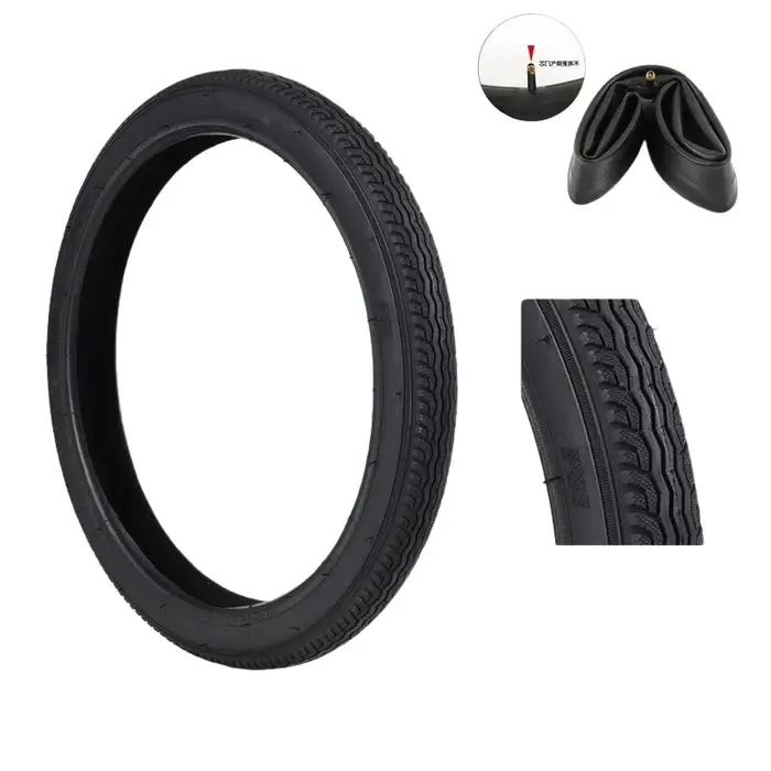 Pneu de vélo 1 pièce et chambre à air 1 pièce 22/24/26 x 1