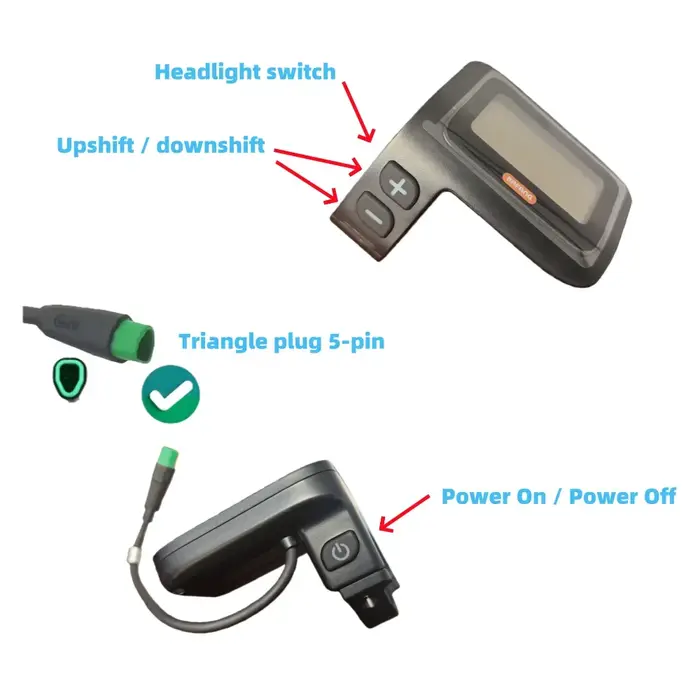Afficheur LCD CAN DPC11 pour vélo électrique compatible avec les moteurs BAFANG M200 M420 M500 M560 M600 : Réglez la vitesse et le diamètre de roue