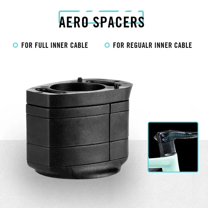 RYET – entretoise aérodynamique en plastique pour tige de 28.6mm/1-1/8 pouces