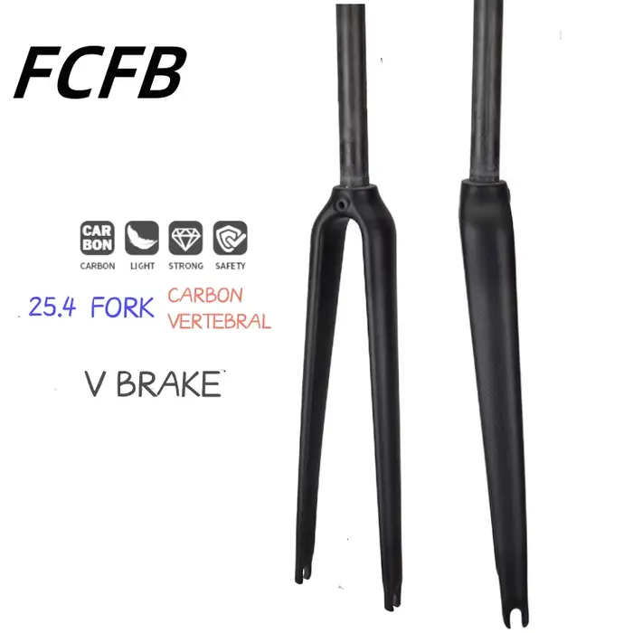 Fourche en carbone 25.4mm vélo de route de course brillant mat 3K UD