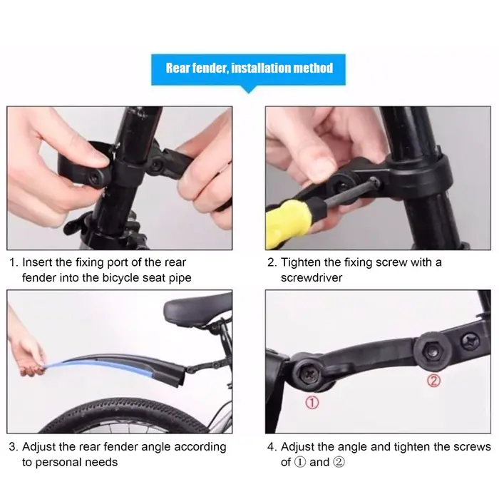 Garde-boue avant et arrière pour vélo de montagne