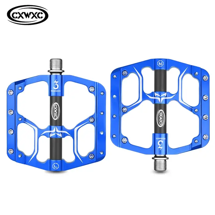 Pédales de vélo plates à 3 roulements scellés