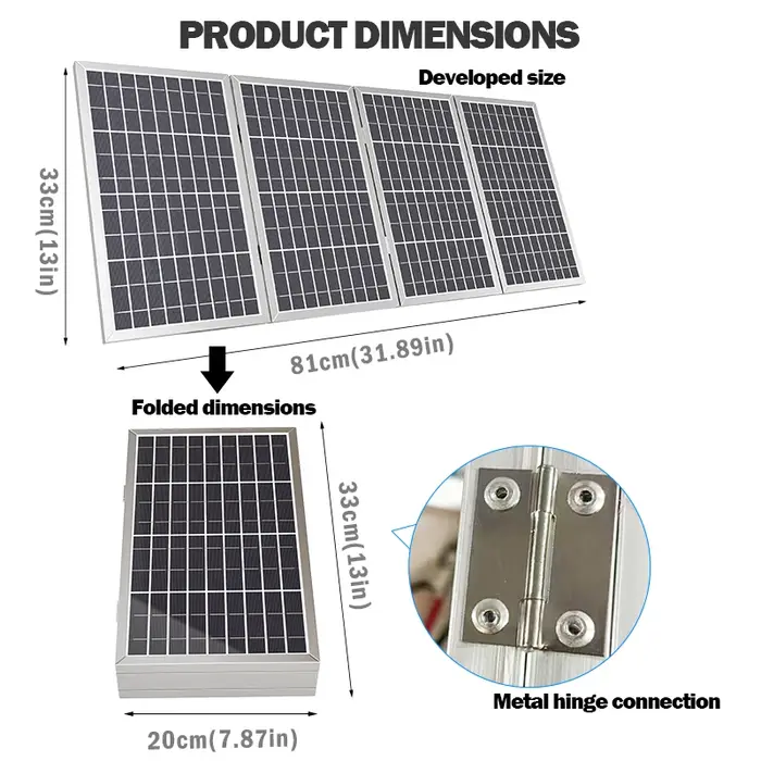 Panneau solaire pliable 800W