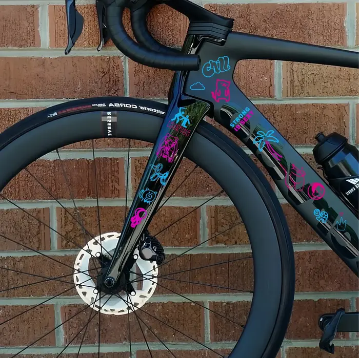 1 autocollant coloré de graffiti pour vélo