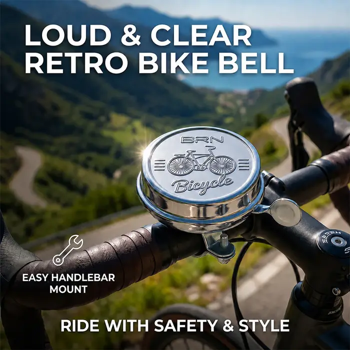 Cloche de vélo vintage rétro