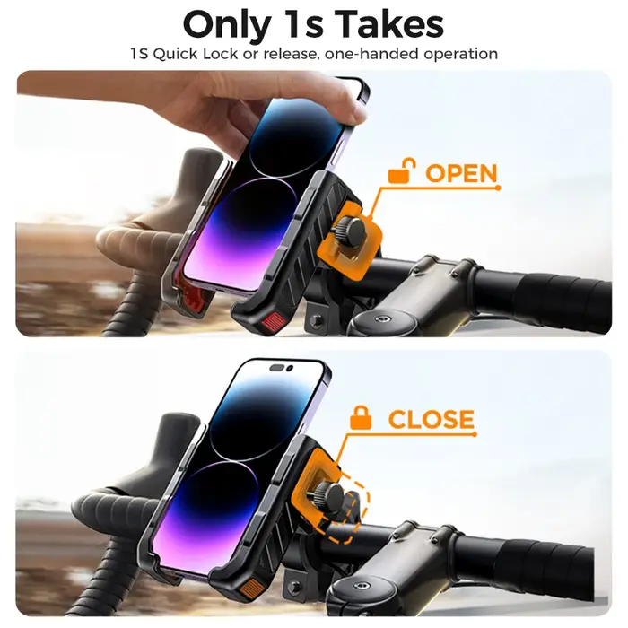 Joyroom support de téléphone de vélo universel opération à une main