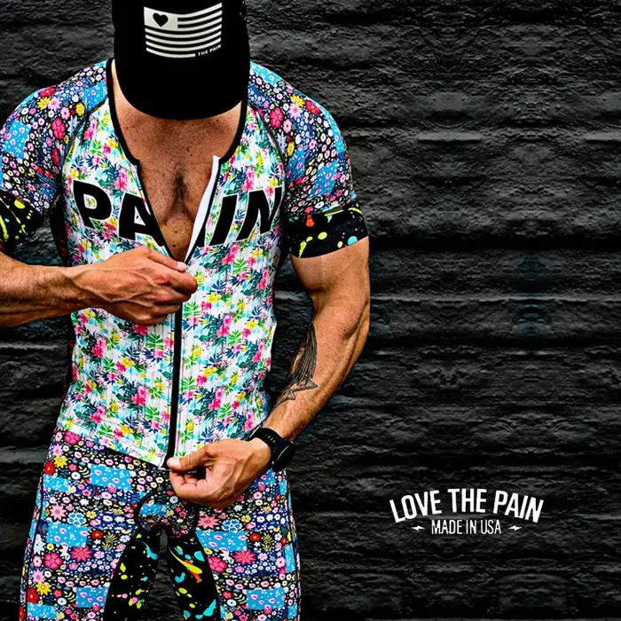 Love The Pain Man combinaison de cyclisme tenue de Triathlon été court vélo maillot