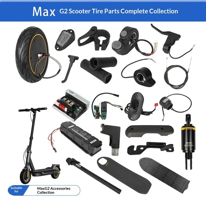 Scooter électrique Ninebot MAX G2 Bluetooth conseil poignée de frein contrôleur moteur pneu tableau de bord garde-boue coussinet de pied pièces de feu arrière