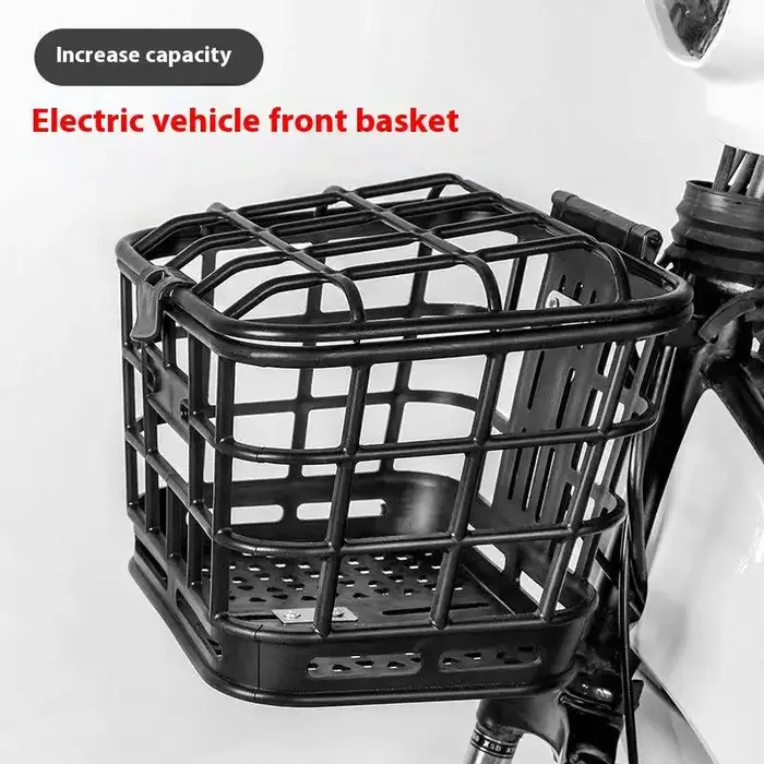 Offre spéciale 1 ensemble grande capacité Anti Extrusion vélo avant panier noir PC détachable