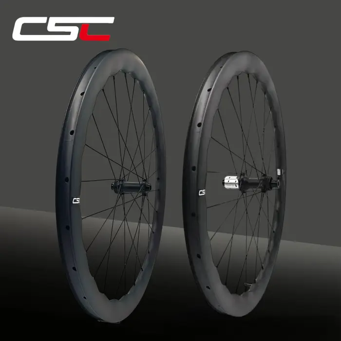 Jeu de roues de vélo de route en carbone CSC Wave Disc 1350g 700C