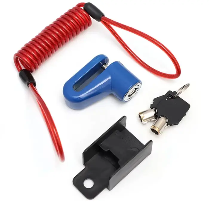 Accessoire antivol universel pour scooter électrique Xiaomi M365 1S Pro verrouillage frein à disque avec fil d'acier noir rouge bleu