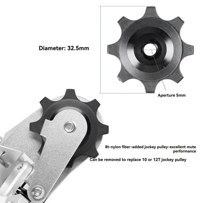 Dérailleur de transmission arrière pour vélo pliant Bromsilice Cline