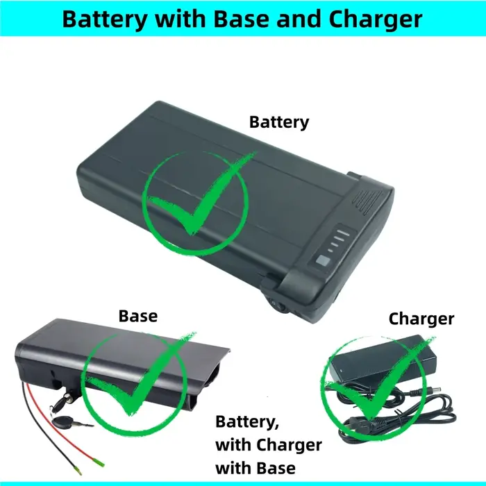 Batterie de vélo électrique de ville de support arrière 36V 6.6Ah 7.5Ah 7.8Ah 10.5Ah 10Ah 24V pour eLife Tourer Regency Apollo Bikemate Txed EC XVI
