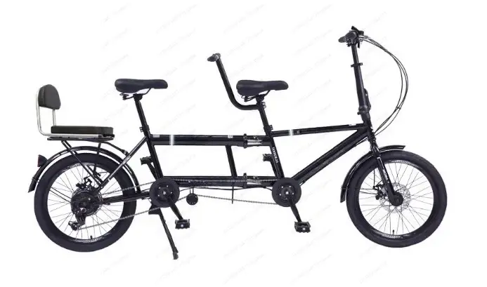 Vélo double pliable à vitesses variables pour parents et enfants