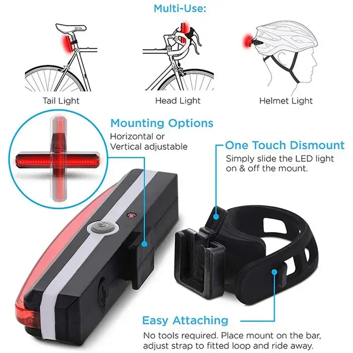 Feu arrière de vélo, Rechargeable