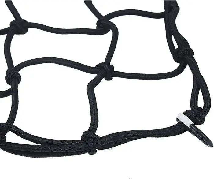 Filet de transport en caoutchouc pour bagages, vélo, scooter, 30 x 30, noir