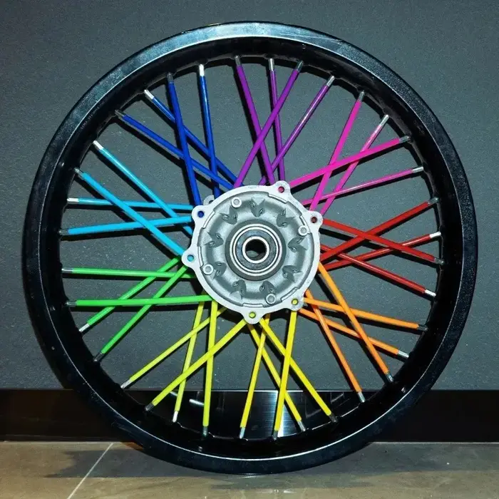 72 pièces 11 couleurs universel Dirt Bike rayons couvre moto jante