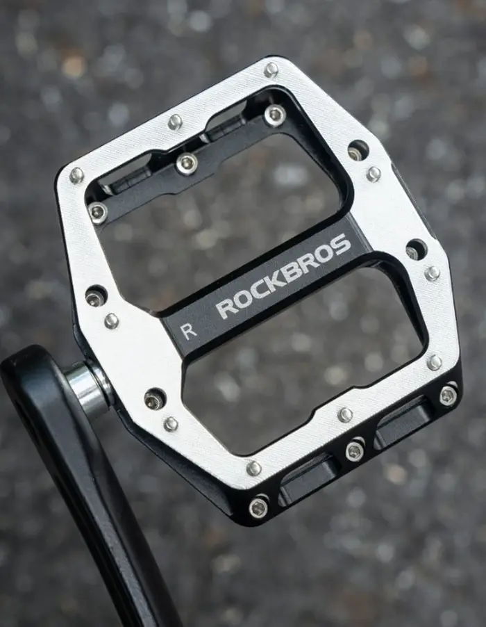Pédales de vélo ROCKBROS X RIDGELOOP en alliage d'aluminium, à roulements, antidérapantes, larges, pour VTT, vélo de gravier et cyclisme en descente.