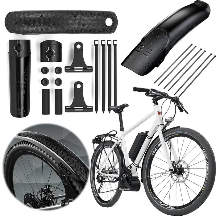 Garde-boue avant et arrière de vélo léger, garde-boue de roue de vélo de montagne réglable, coque rigide, accessoires de cyclisme