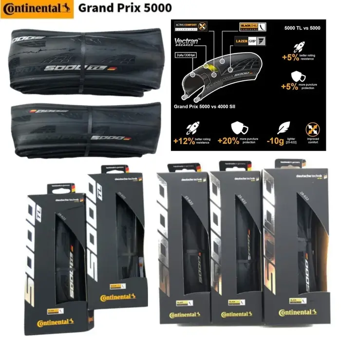 Pneus de vélo de route pliables Continental Grand Prix 5000/GP5000 STR 700 23c 25c 28C