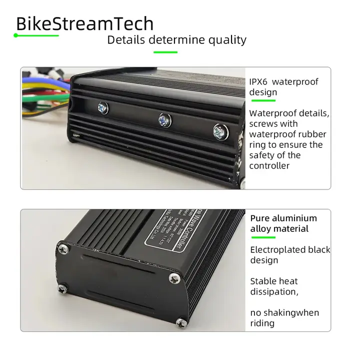 Kit contrôleur moteur sans balais 500W 25A avec écran LCD S866 pour vélo électrique et scooter électrique multi-tension haute performance