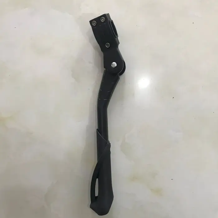Béquille de vélo réglable en alliage d'aluminium noir robuste pour vtt vélo électrique pliant et véhicule de neige 24 à 29 pouces