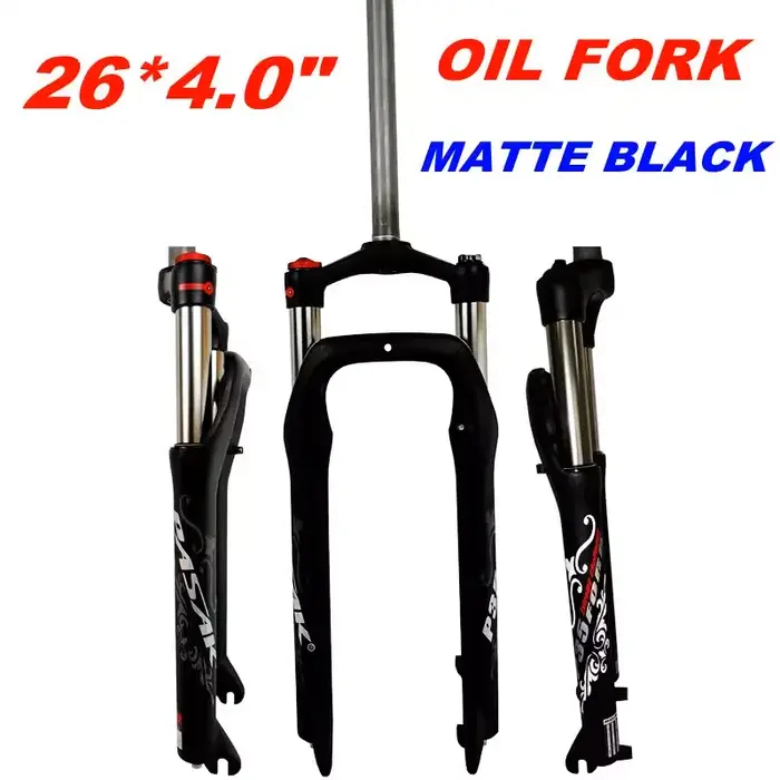 Fourche avant en alliage d'aluminium pour vélo de plage, 26 pouces, éblles chocs, 26 pneus larges, 4
