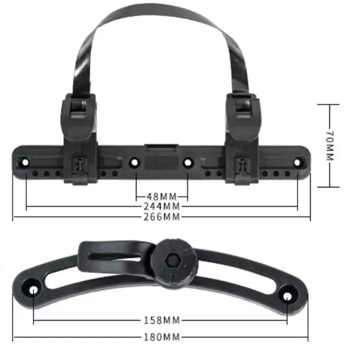 Support de fixation de sacoche latérale de vélo à boucle réglable
