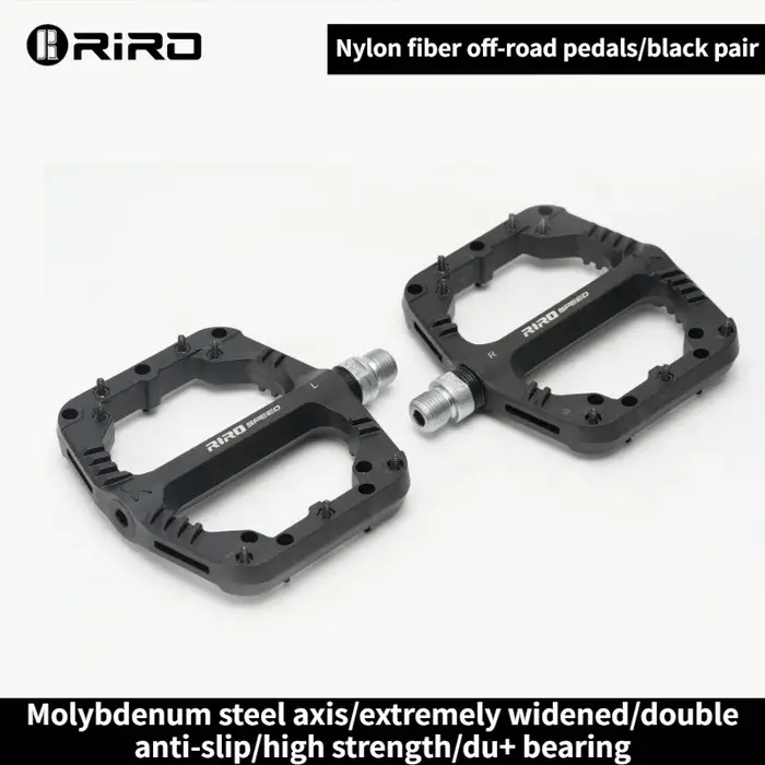 Pédales en nylon RIRO pour vélo, ultra-légères, roulements étanches DU, pédales de plateforme pour V