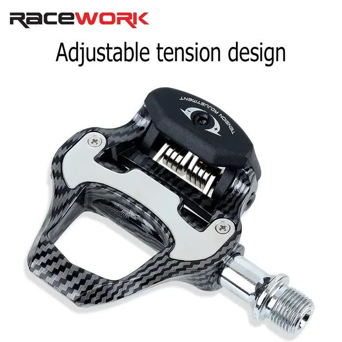 Pédales de vélo de route RACEWORK en Fiber de carbone/Nylon avec roulement en céramique