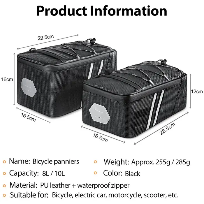 Sac de siège arrière de vélo