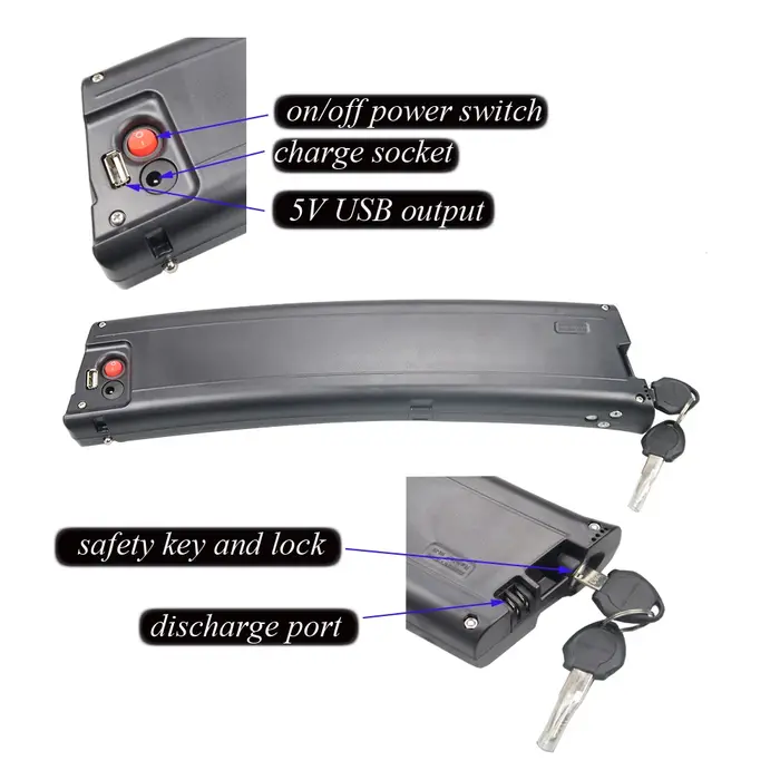 Batterie de vélo électrique pliable Reention Scimitar 36V 7.8Ah 9.6Ah 10.5Ah pour vélos électriques Jupiter Summit Lyon Carrera Crosscity