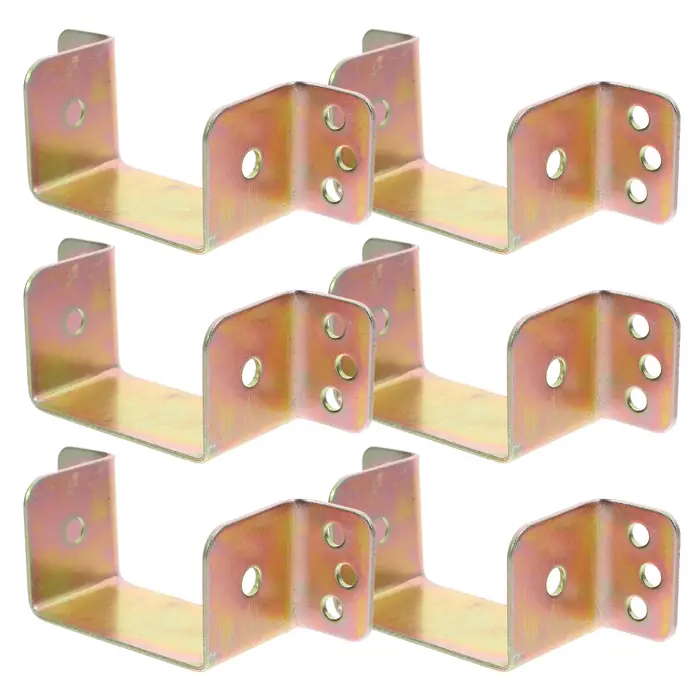 Support de rail en fer en forme de U, 50 mm de largeur, épaissi, pour cadre de lit robuste, plaque de lit, boucle, pièces de meubles, 6 pièces