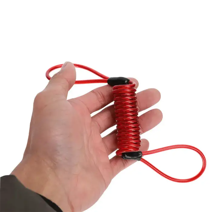 Verrou de disque de frein pour moto, 120CM, câble de rappel pour Scooter, sac de corde à ressort de vélo, câble antivol, Protection, serrures d'alarme