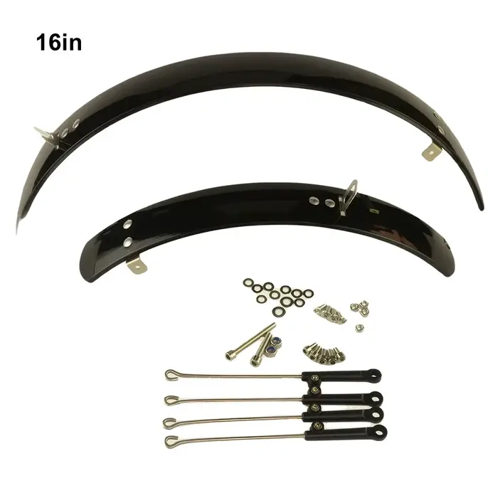 Garde-boue rétro pour vélos pliants, aspect vintage, matériel durable, fabriqué, frein papillon, 16 